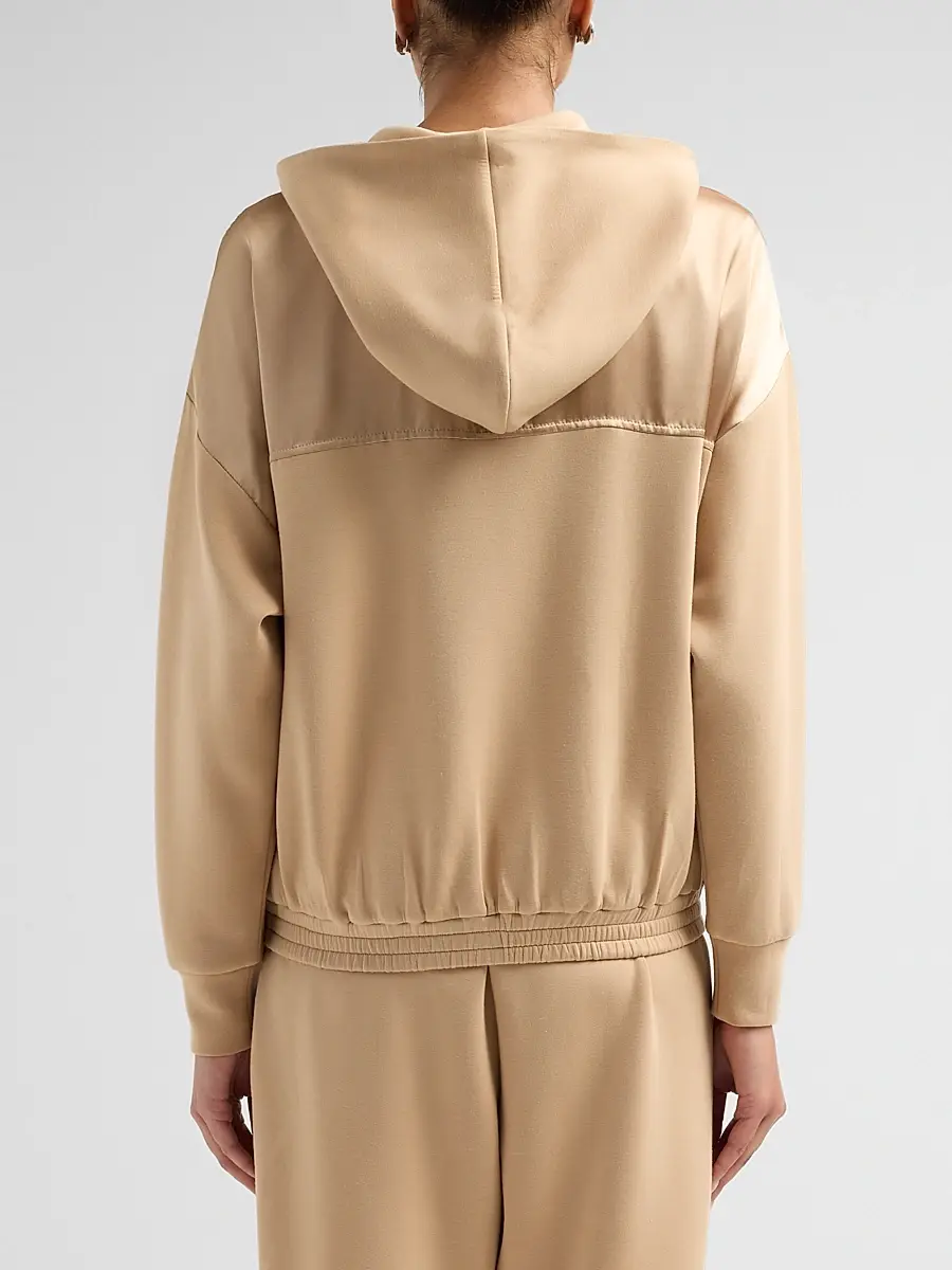 Ramy Brook Women's Fiona Satin-Trim Hooded Jacket | Thumbnail 3 Ramy Brook Women's Fiona Satin-Trim Hooded Jacket | Thumbnail 3