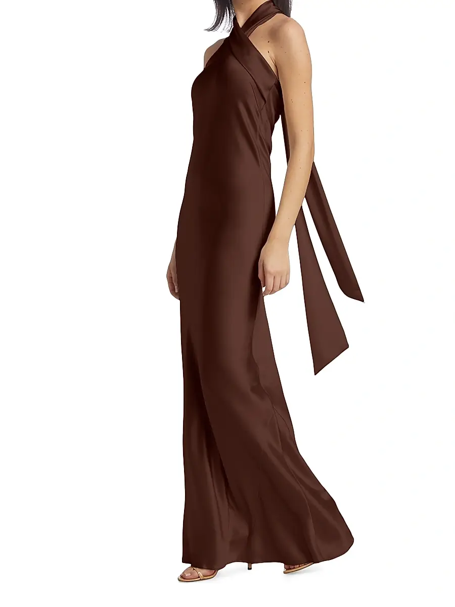 GALVAN LONDON Women's Pandora Asymmetrical Bias Cut Dress | Thumbnail 2 GALVAN LONDON Women's Pandora Asymmetrical Bias Cut Dress | Thumbnail 2