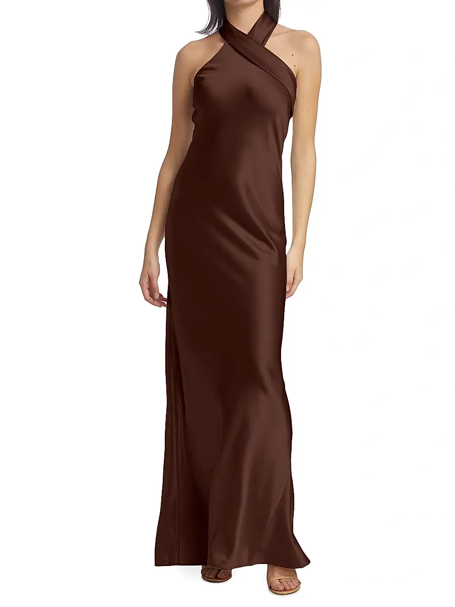GALVAN LONDON Women's Pandora Asymmetrical Bias Cut Dress | Thumbnail 3 GALVAN LONDON Women's Pandora Asymmetrical Bias Cut Dress | Thumbnail 3