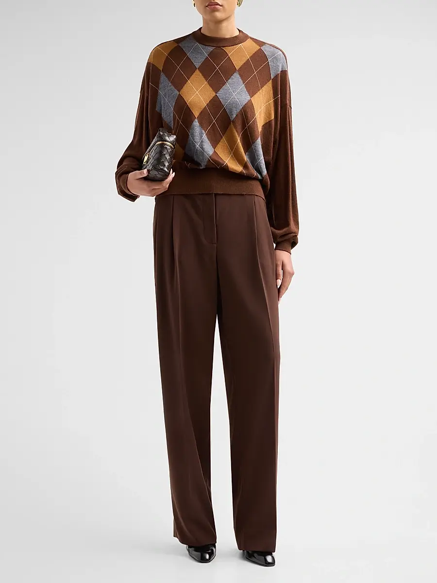Ronny Kobo Women's Hayes Pleated Straight-Leg Pants | Thumbnail 2