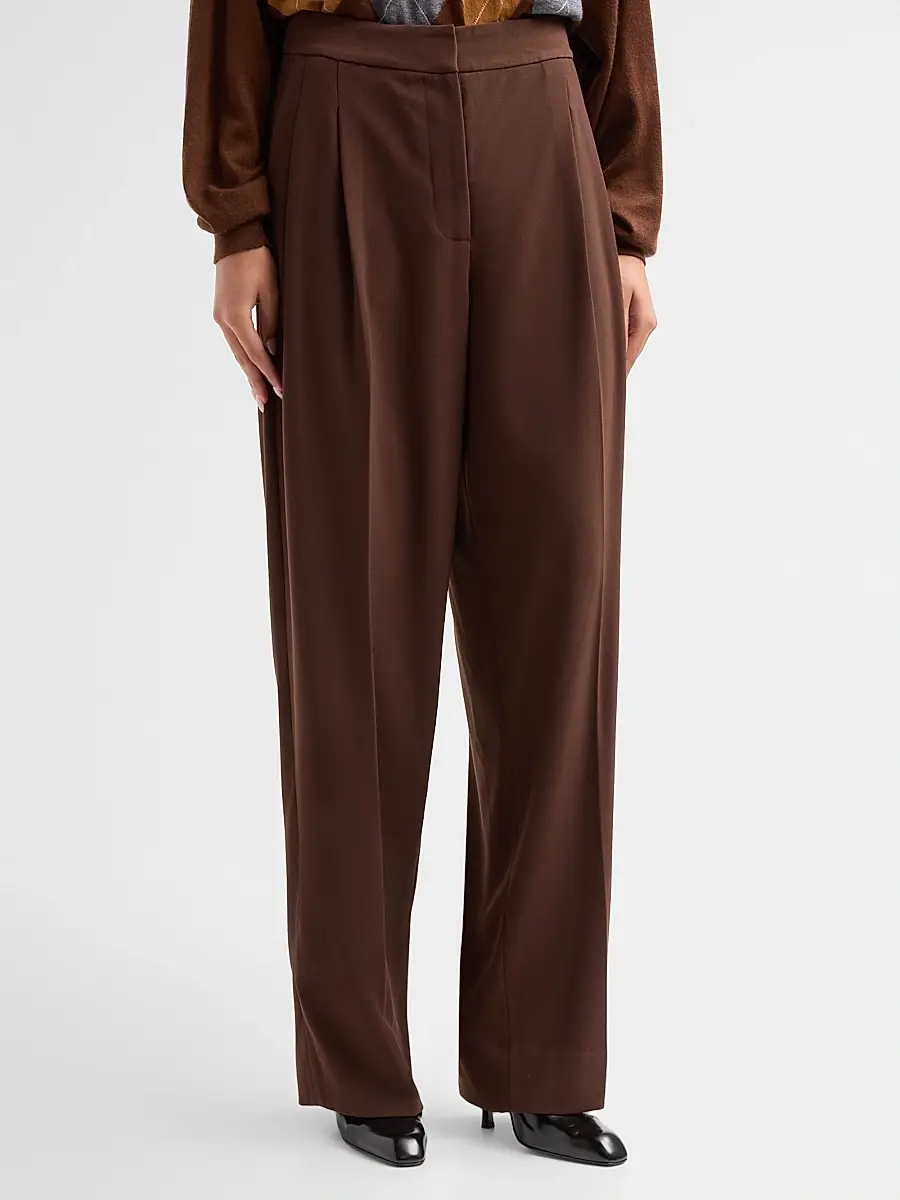 Ronny Kobo Women's Hayes Pleated Straight-Leg Pants | Thumbnail 4
