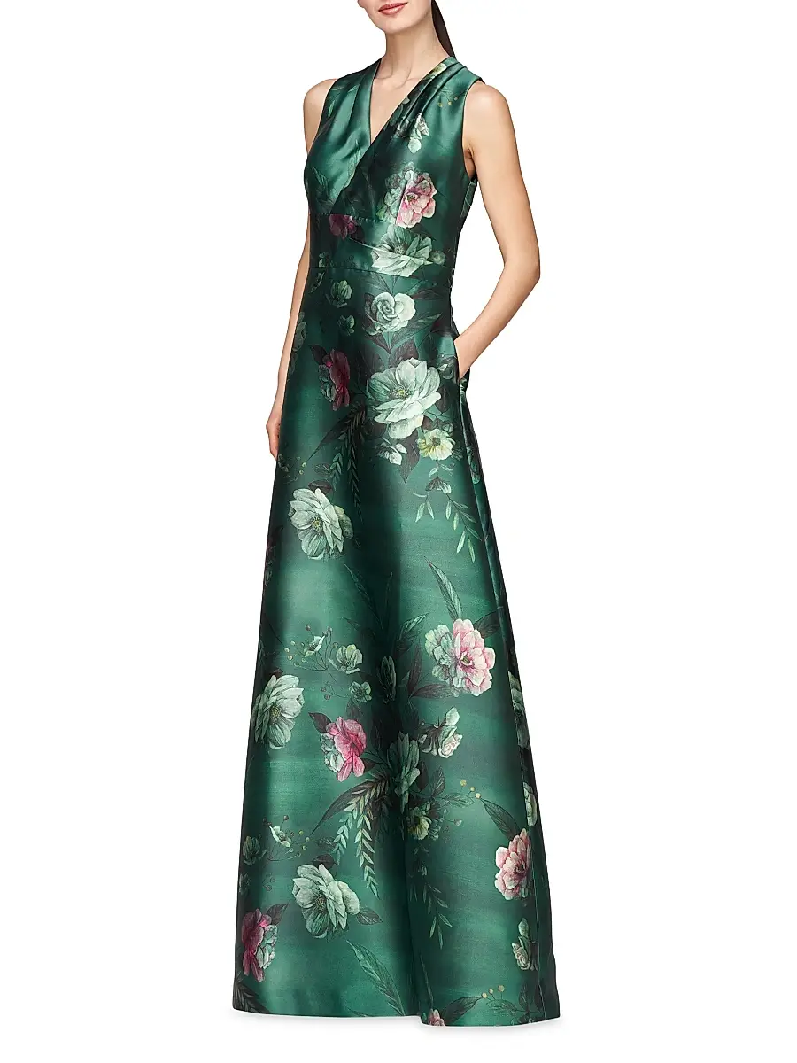 Kay Unger Women's Rosalind Floral Print Gown | Thumbnail 3 Kay Unger Women's Rosalind Floral Print Gown | Thumbnail 3