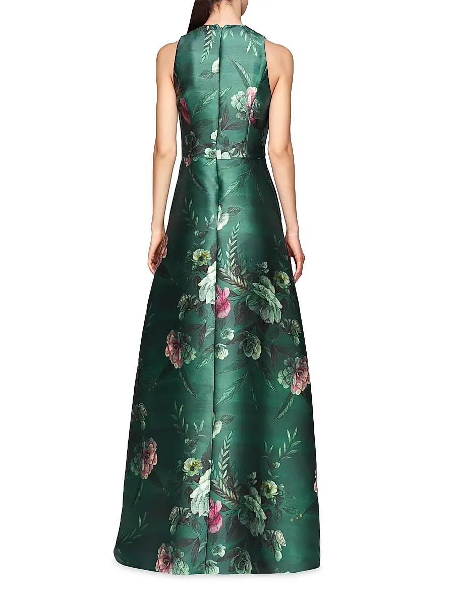 Kay Unger Women's Rosalind Floral Print Gown | Thumbnail 4 Kay Unger Women's Rosalind Floral Print Gown | Thumbnail 4