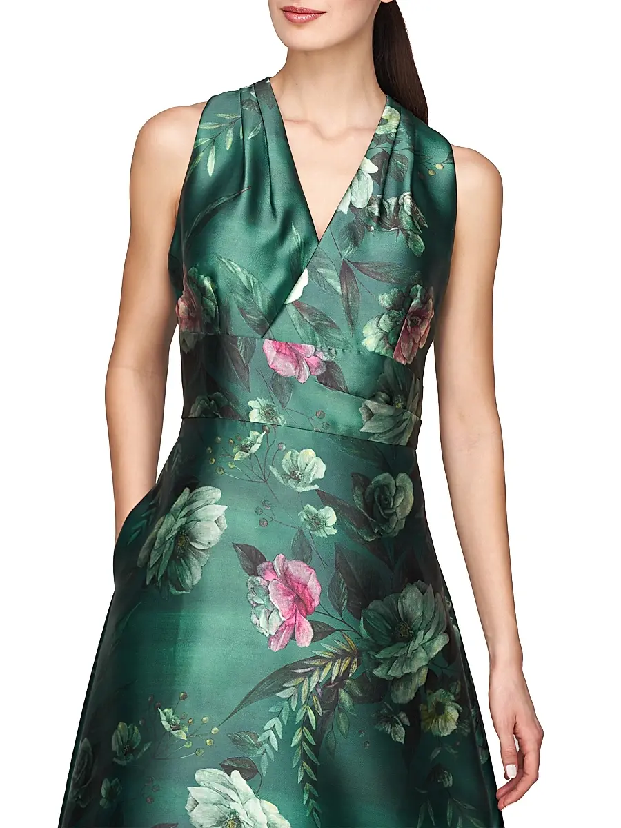 Kay Unger Women's Rosalind Floral Print Gown | Thumbnail 5 Kay Unger Women's Rosalind Floral Print Gown | Thumbnail 5