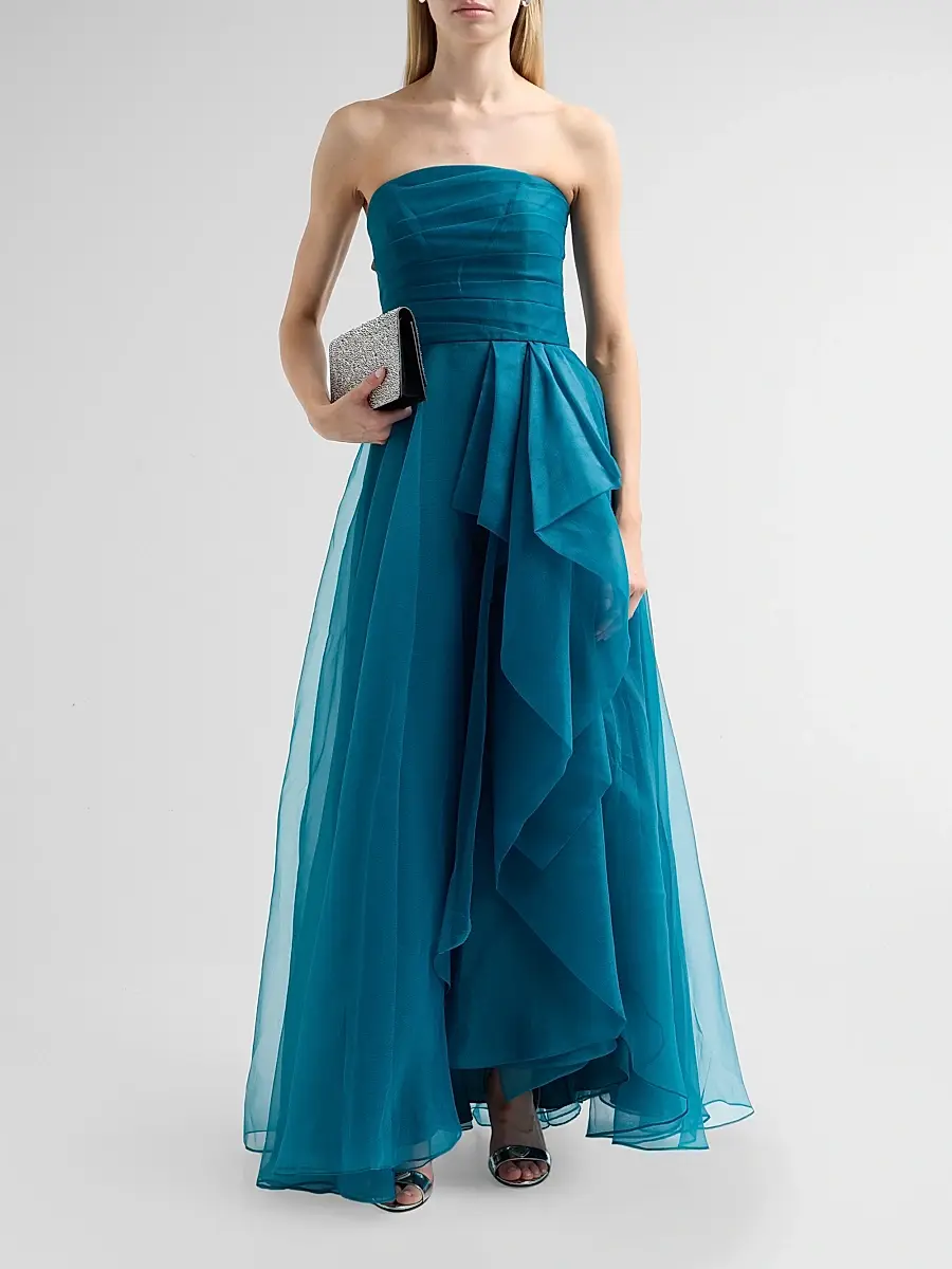 THEIA Women's Teresa Draped Tulle Gown | Thumbnail 2 THEIA Women's Teresa Draped Tulle Gown | Thumbnail 2