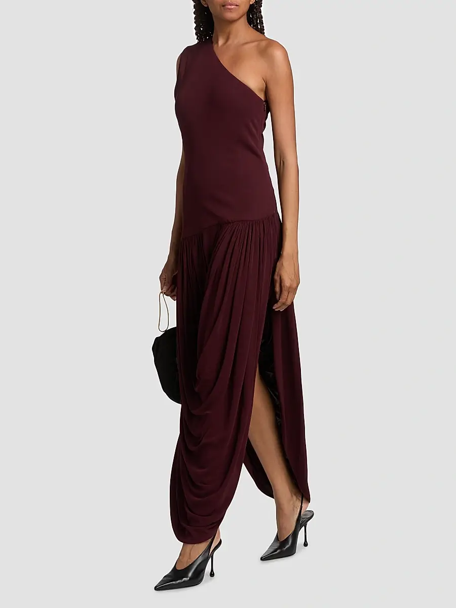 Brandon Maxwell Women's The Mila Draped One-Shoulder Maxi Dress | Thumbnail 2 Brandon Maxwell Women's The Mila Draped One-Shoulder Maxi Dress | Thumbnail 2