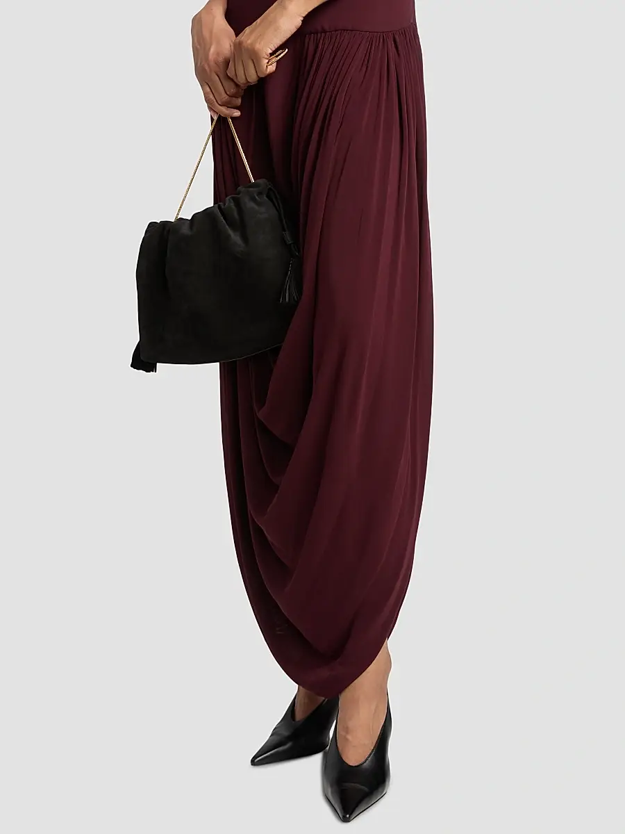 Brandon Maxwell Women's The Mila Draped One-Shoulder Maxi Dress | Thumbnail 6 Brandon Maxwell Women's The Mila Draped One-Shoulder Maxi Dress | Thumbnail 6