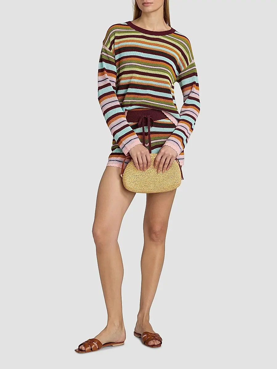 BEACH RIOT Women's Striped Beach Sweater | Thumbnail 2