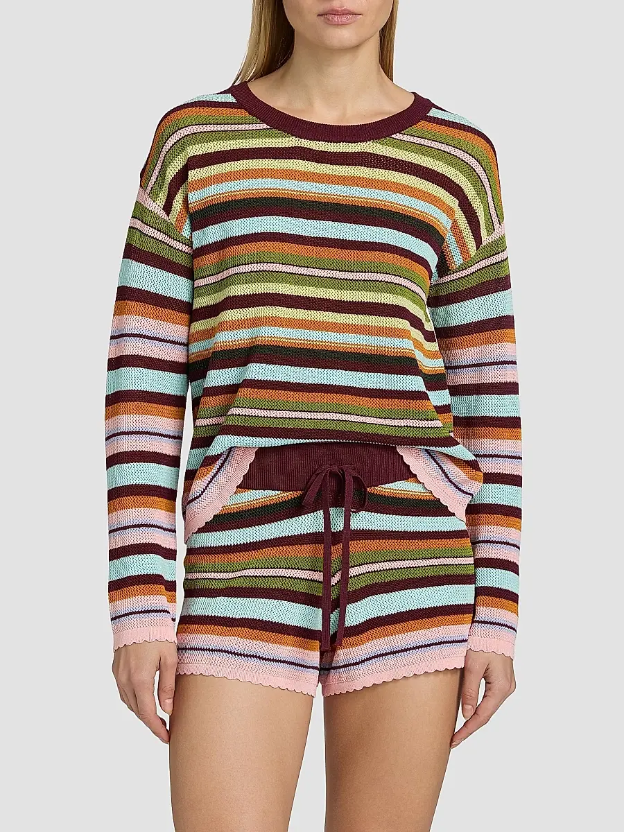 BEACH RIOT Women's Striped Beach Sweater | Thumbnail 3