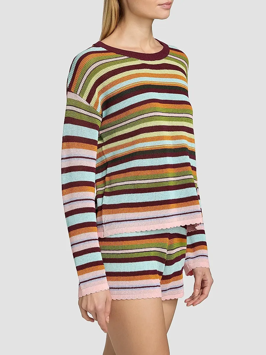 BEACH RIOT Women's Striped Beach Sweater | Thumbnail 4