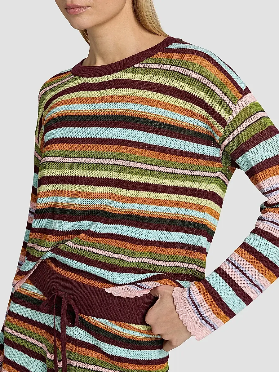 BEACH RIOT Women's Striped Beach Sweater | Thumbnail 6