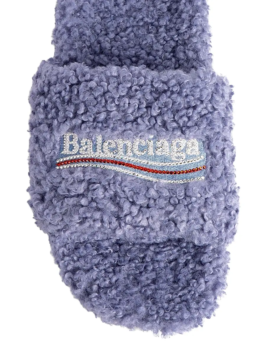 Balenciaga Women's Furry Slide Sandals | Thumbnail 4 Balenciaga Women's Furry Slide Sandals | Thumbnail 4