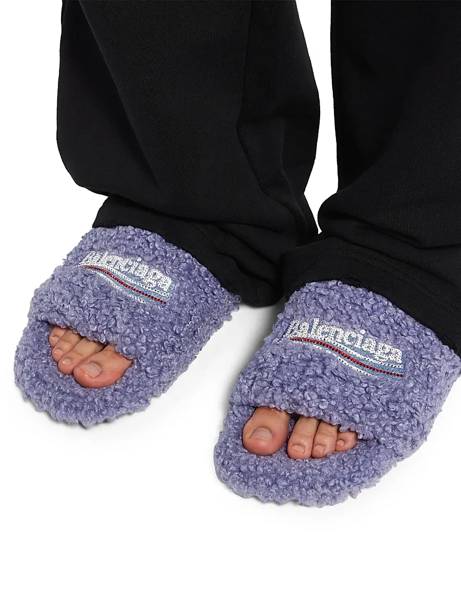 Balenciaga Women's Furry Slide Sandals | Thumbnail 6 Balenciaga Women's Furry Slide Sandals | Thumbnail 6
