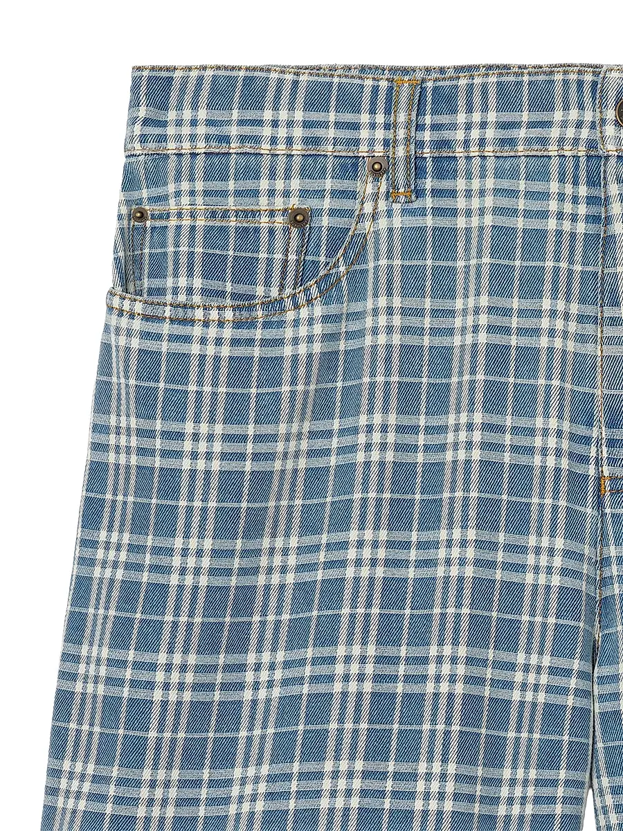 Burberry Men's Douglas Check Denim Shorts | Thumbnail 2 Burberry Men's Douglas Check Denim Shorts | Thumbnail 2