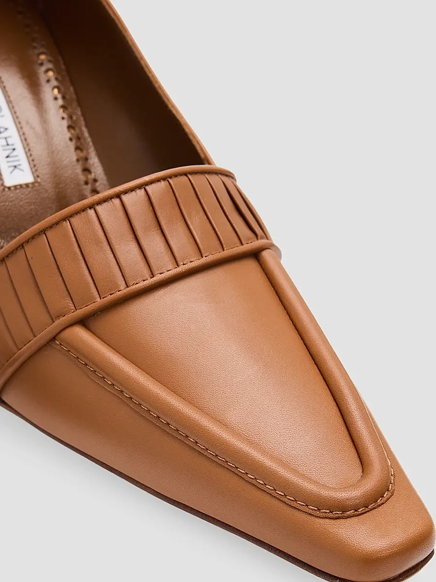 Manolo Blahnik Women's Mindita Leather Pumps | Thumbnail 5