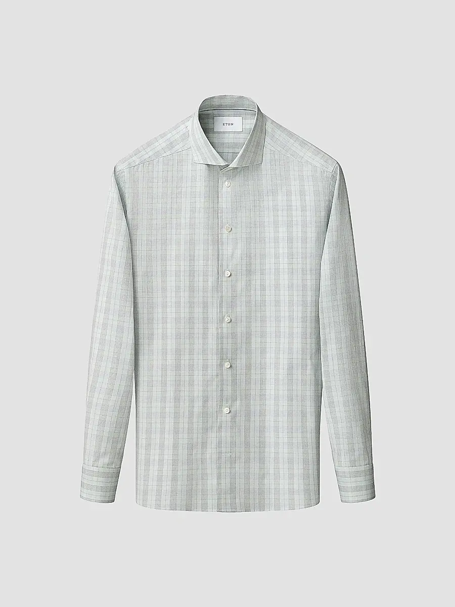 Eton Men's Plaid Cotton Poplin Contemporary-Fit Shirt | Thumbnail 2 Eton Men's Plaid Cotton Poplin Contemporary-Fit Shirt | Thumbnail 2