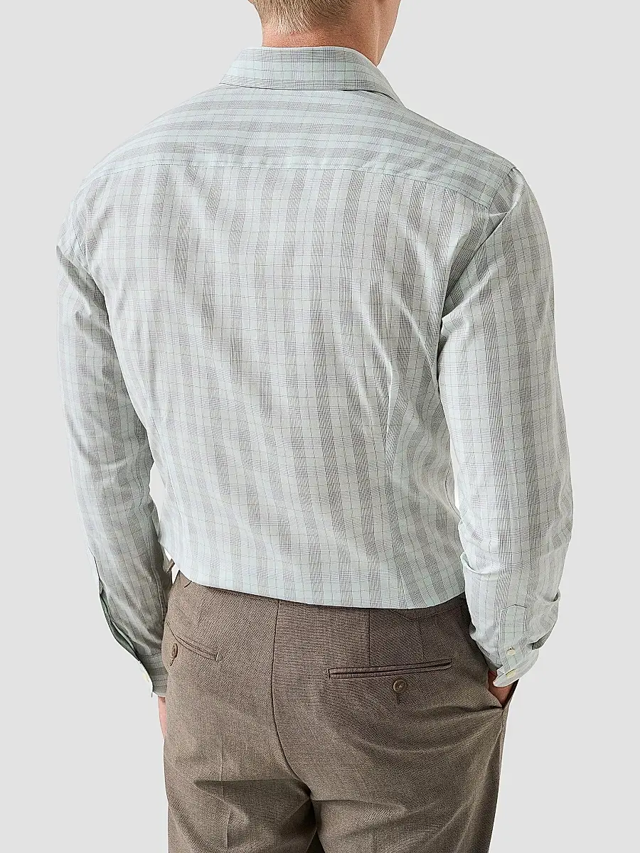 Eton Men's Plaid Cotton Poplin Contemporary-Fit Shirt | Thumbnail 4 Eton Men's Plaid Cotton Poplin Contemporary-Fit Shirt | Thumbnail 4