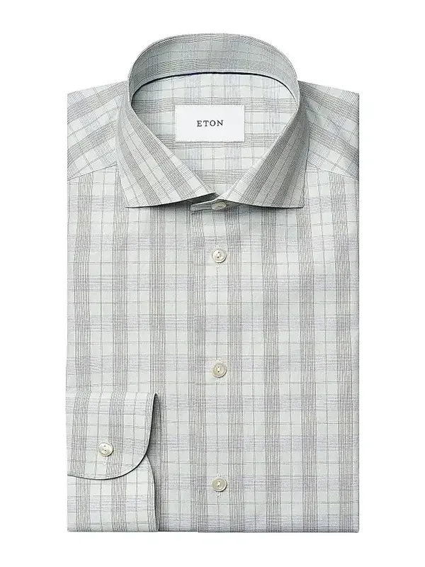 Men's Plaid Cotton Poplin Contemporary-Fit Shirt Men's Plaid Cotton Poplin Contemporary-Fit Shirt