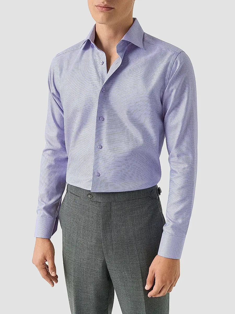 Eton Men's Contemporary Fit Textured Twill Shirt | Thumbnail 3 Eton Men's Contemporary Fit Textured Twill Shirt | Thumbnail 3