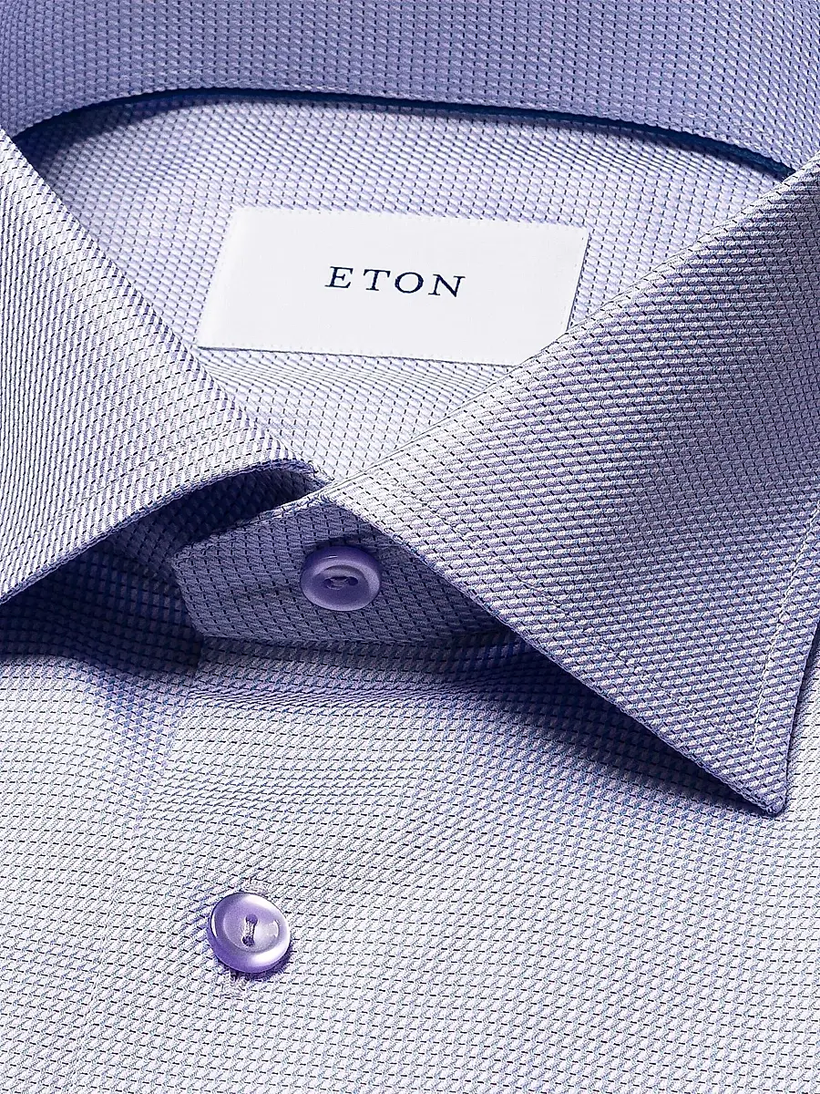Eton Men's Contemporary Fit Textured Twill Shirt | Thumbnail 7 Eton Men's Contemporary Fit Textured Twill Shirt | Thumbnail 7