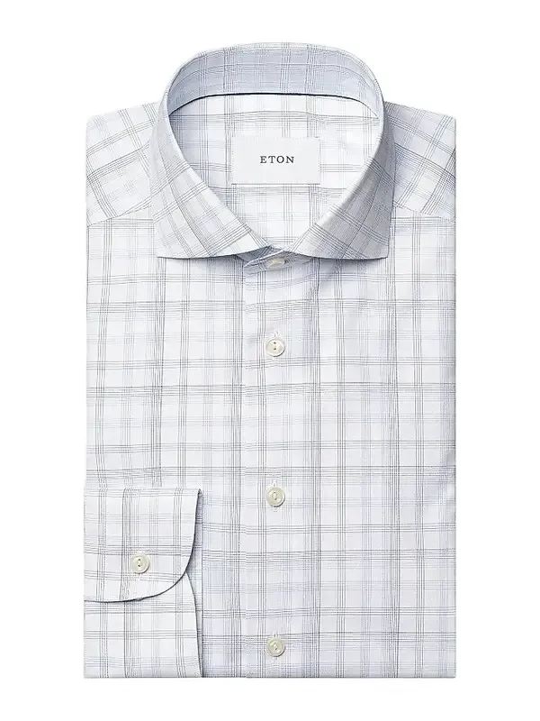 Men's Plaid Cotton Poplin Contemporary-Fit Shirt Men's Plaid Cotton Poplin Contemporary-Fit Shirt