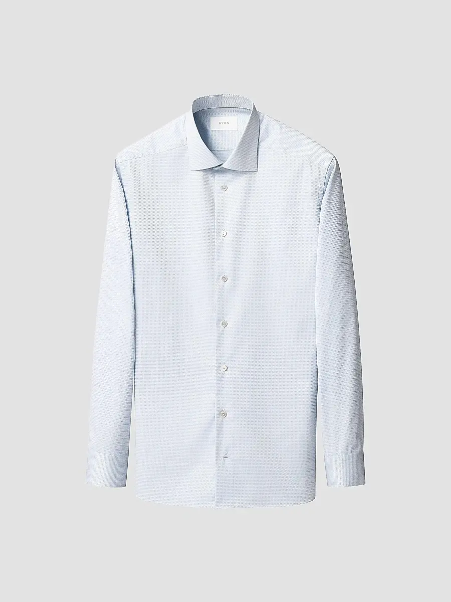 Eton Men's Elevated Textured Cotton Slim-Fit Shirt | Thumbnail 2 Eton Men's Elevated Textured Cotton Slim-Fit Shirt | Thumbnail 2