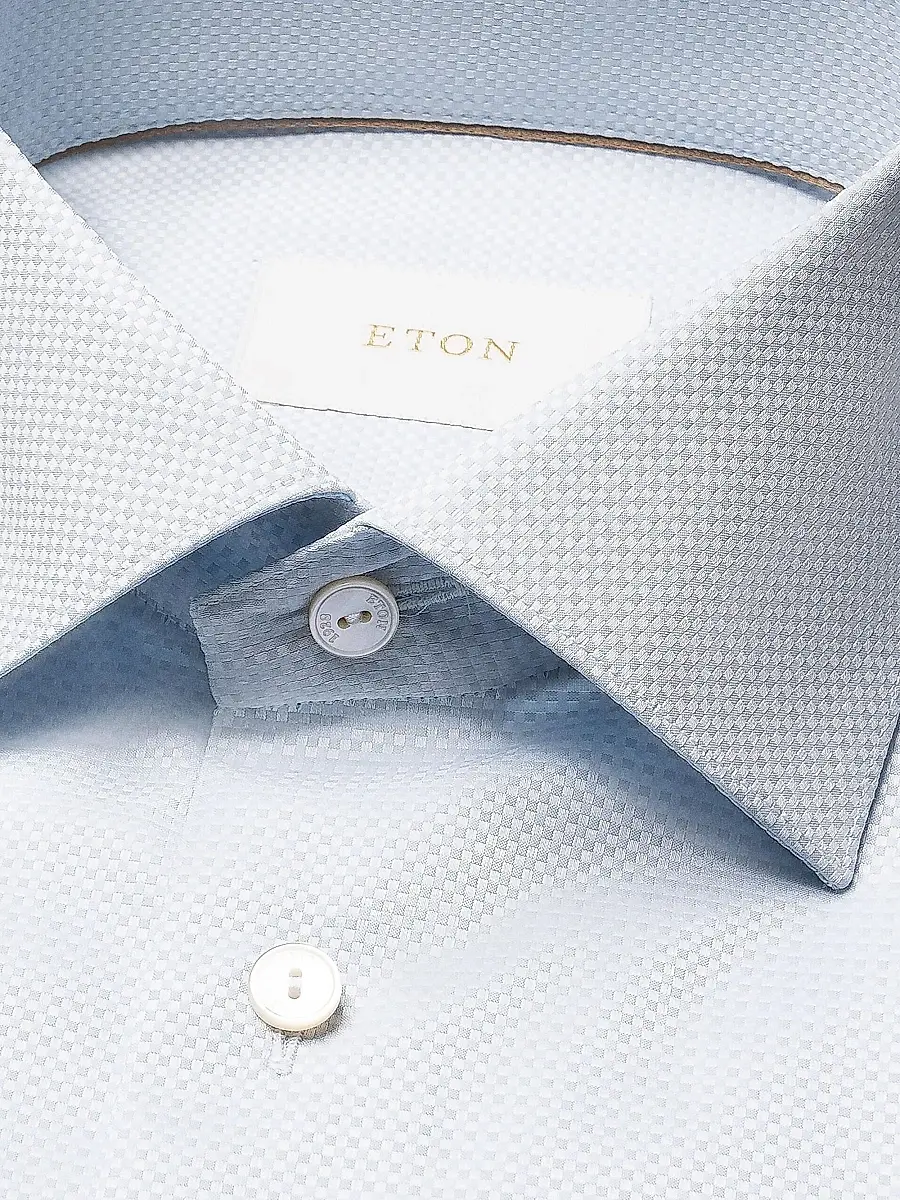 Eton Men's Elevated Textured Cotton Slim-Fit Shirt | Thumbnail 3 Eton Men's Elevated Textured Cotton Slim-Fit Shirt | Thumbnail 3