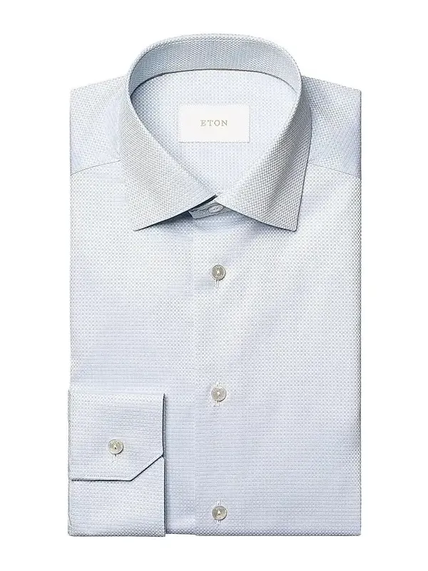 Men's Elevated Textured Cotton Slim-Fit Shirt Men's Elevated Textured Cotton Slim-Fit Shirt