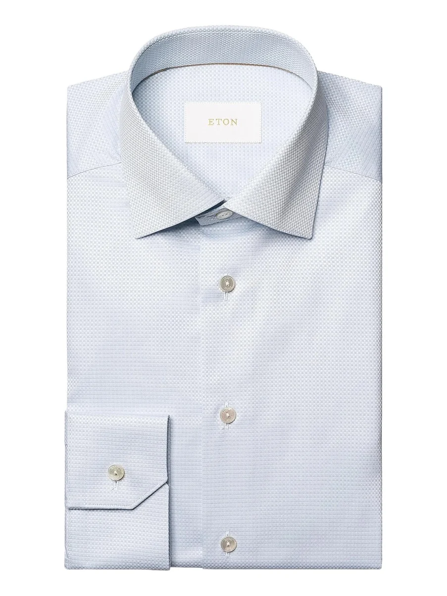Men's Elevated Textured Cotton Slim-Fit Shirt Men's Elevated Textured Cotton Slim-Fit Shirt
