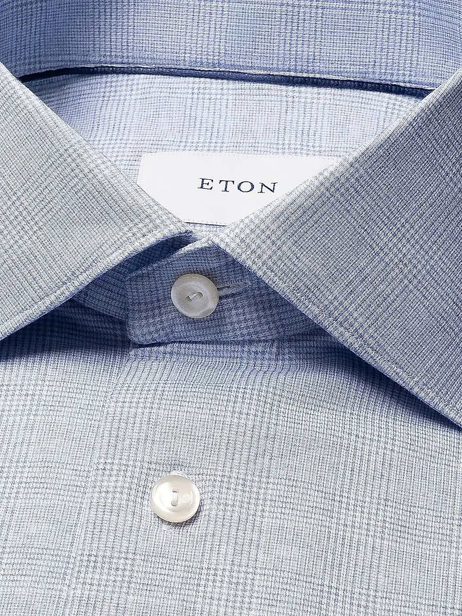 Eton Men's Check Stretch-Cotton Slim-Fit Shirt | Thumbnail 2 Eton Men's Check Stretch-Cotton Slim-Fit Shirt | Thumbnail 2