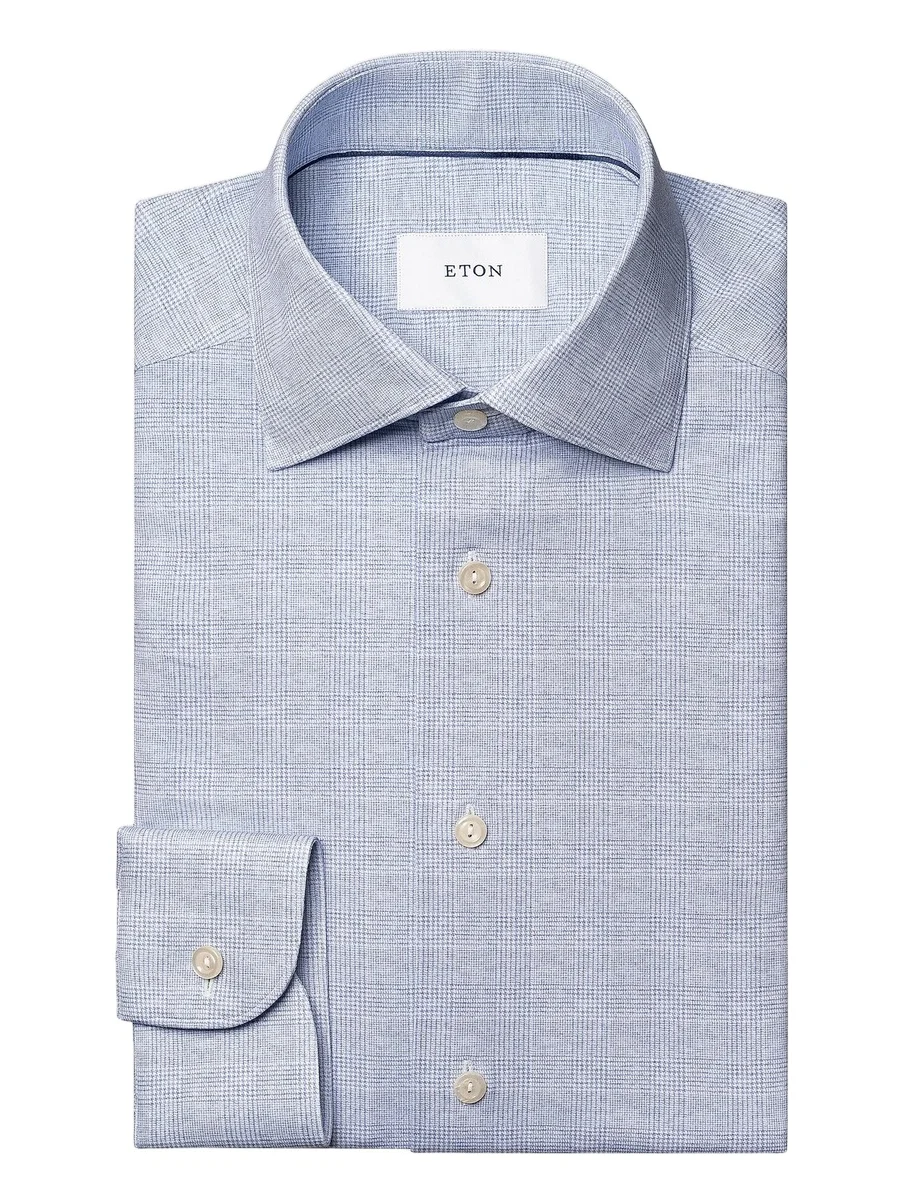 Men's Check Stretch-Cotton Slim-Fit Shirt