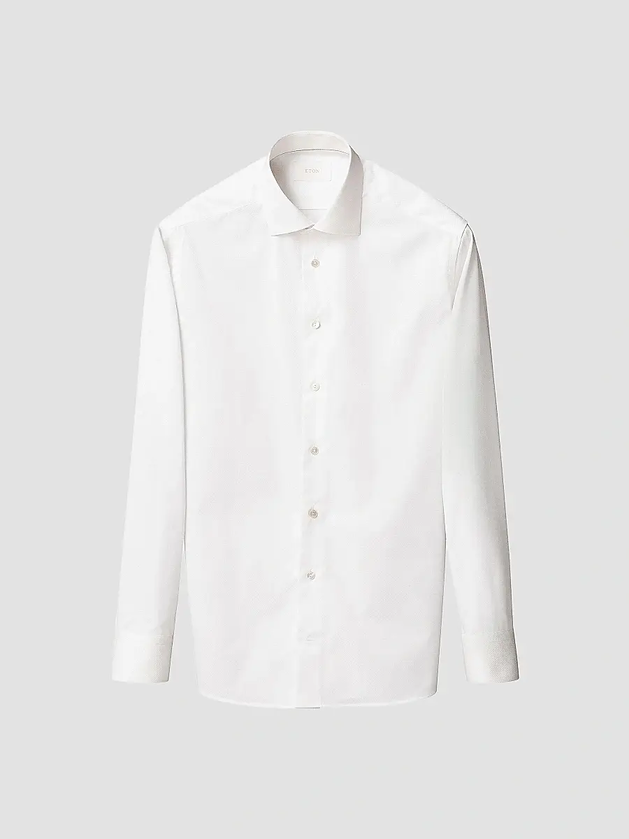 Eton Men's Elevated Textured Cotton Slim-Fit Shirt | Thumbnail 2
