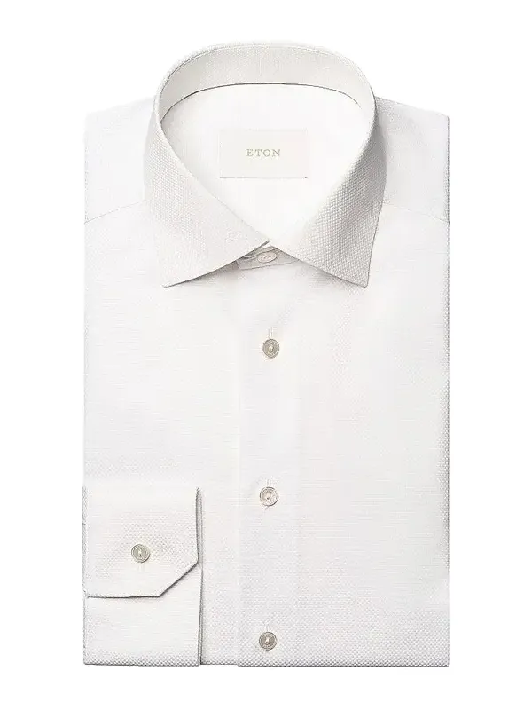 Men's Elevated Textured Cotton Slim-Fit Shirt Men's Elevated Textured Cotton Slim-Fit Shirt
