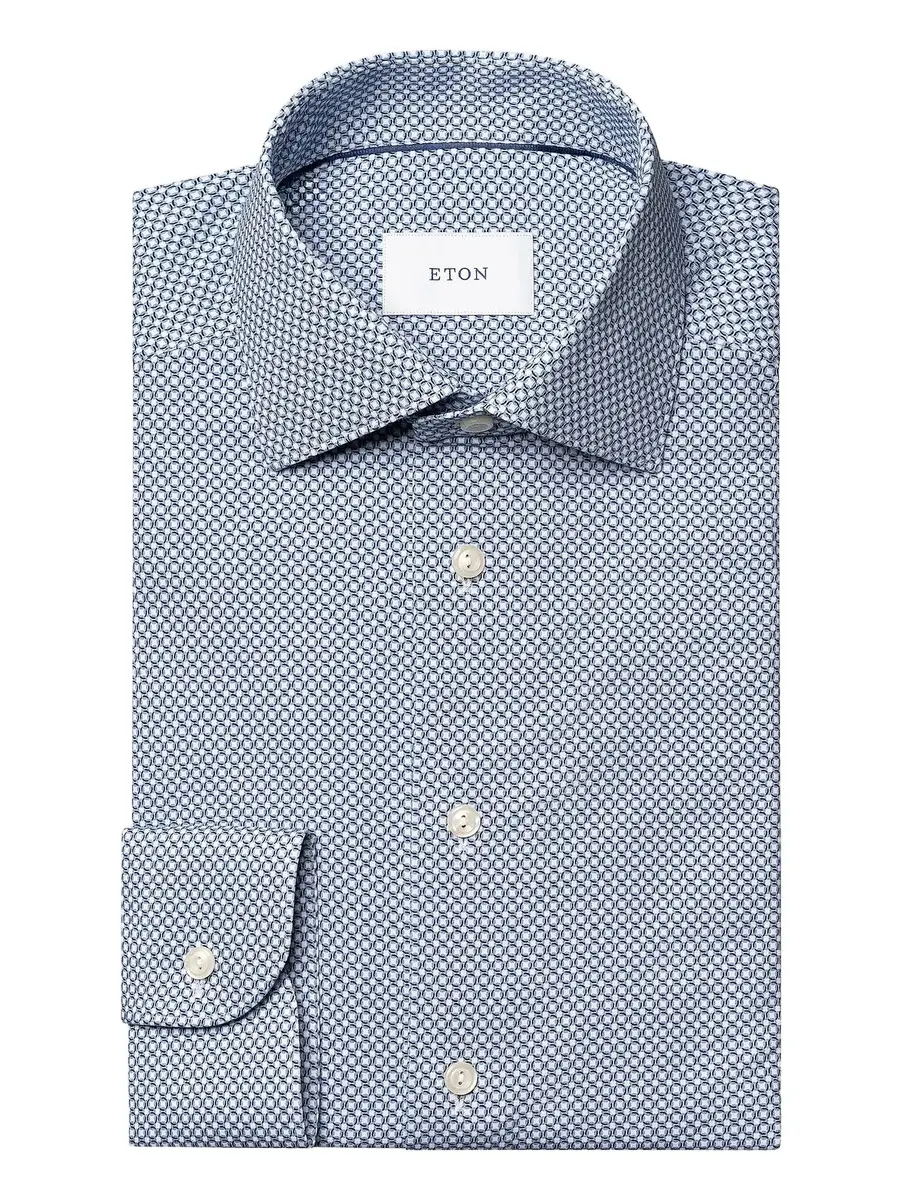 Men's Printed Stretch-Cotton Slim-Fit Shirt Men's Printed Stretch-Cotton Slim-Fit Shirt