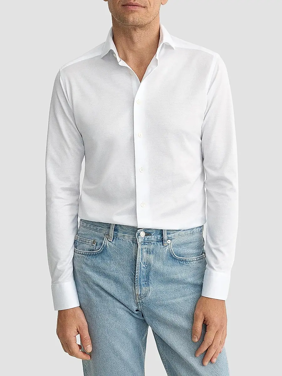 Eton Men's Slim-Fit Filo di Scozia Cotton Shirt | Thumbnail 2