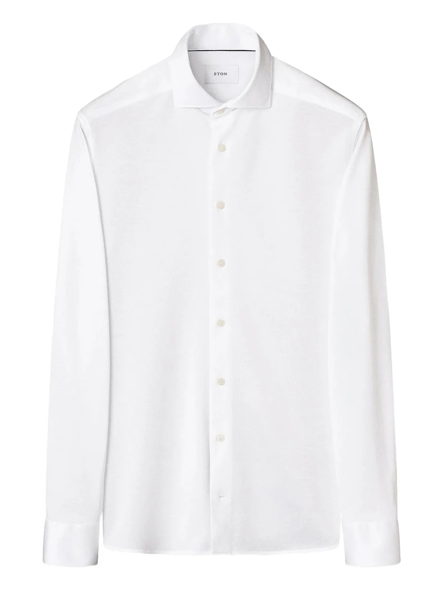 Men's Slim-Fit Filo di Scozia Cotton Shirt Men's Slim-Fit Filo di Scozia Cotton Shirt