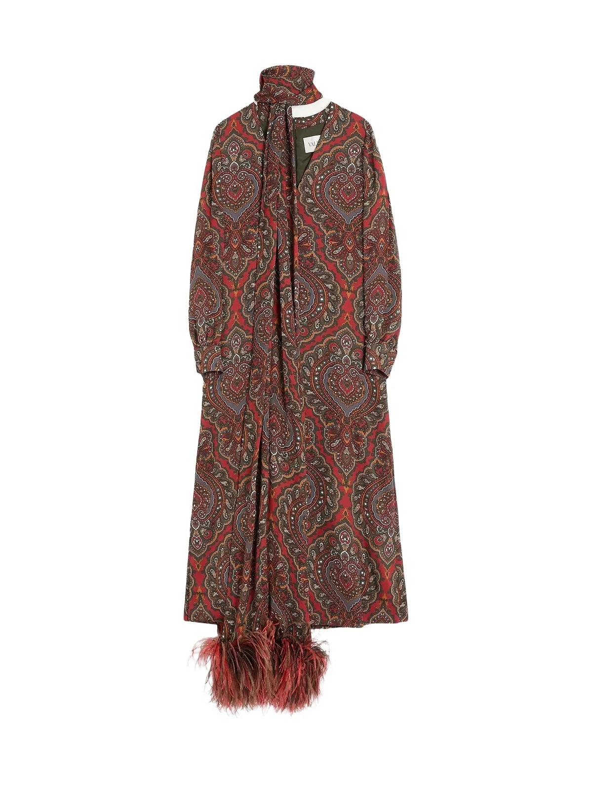 Valentino Women's Georgette Midi Dress with Voyage Imaginaire Cashmere Print