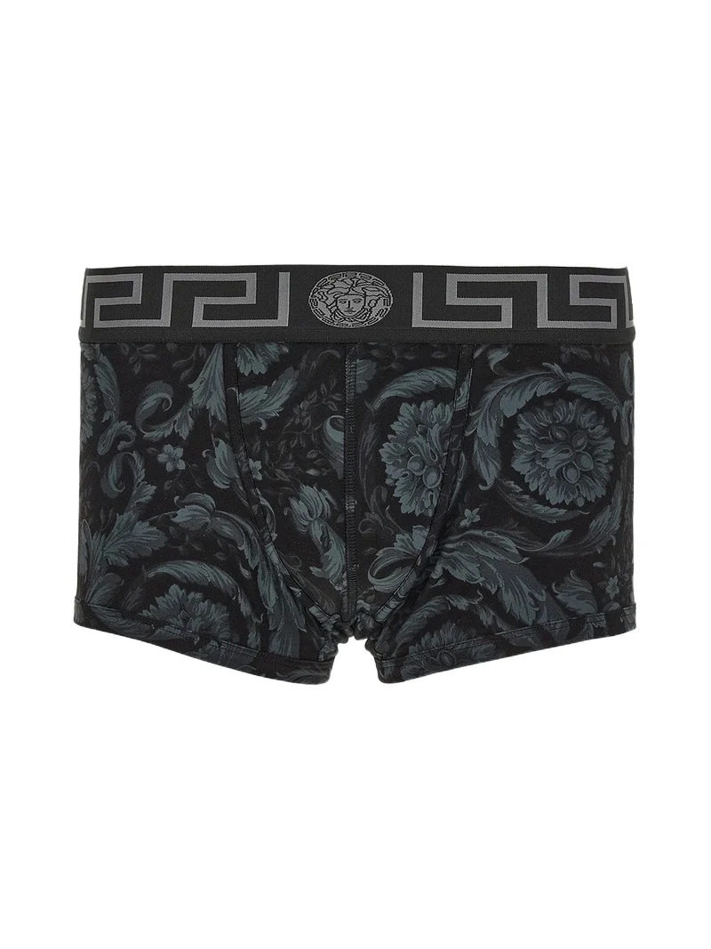Versace Men's All Over Baroque Print Trunk Brief
