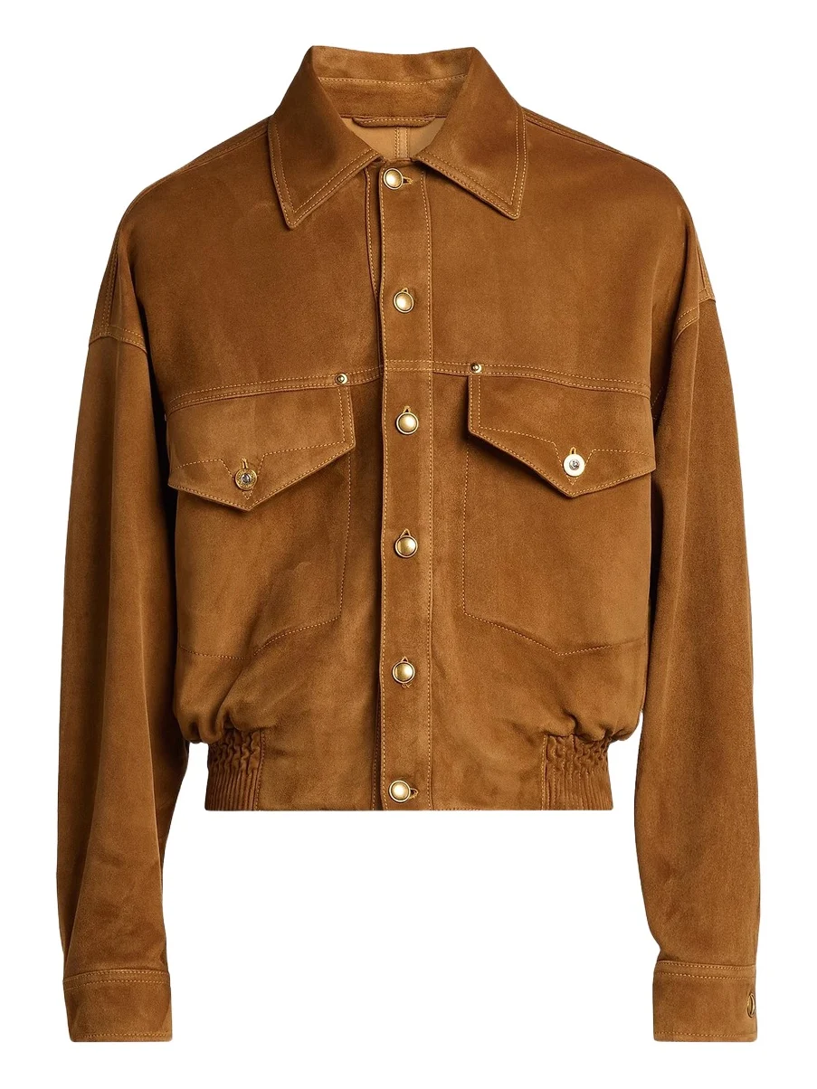 Men's Suede Drop-Shoulder Blouson Jacket Men's Suede Drop-Shoulder Blouson Jacket
