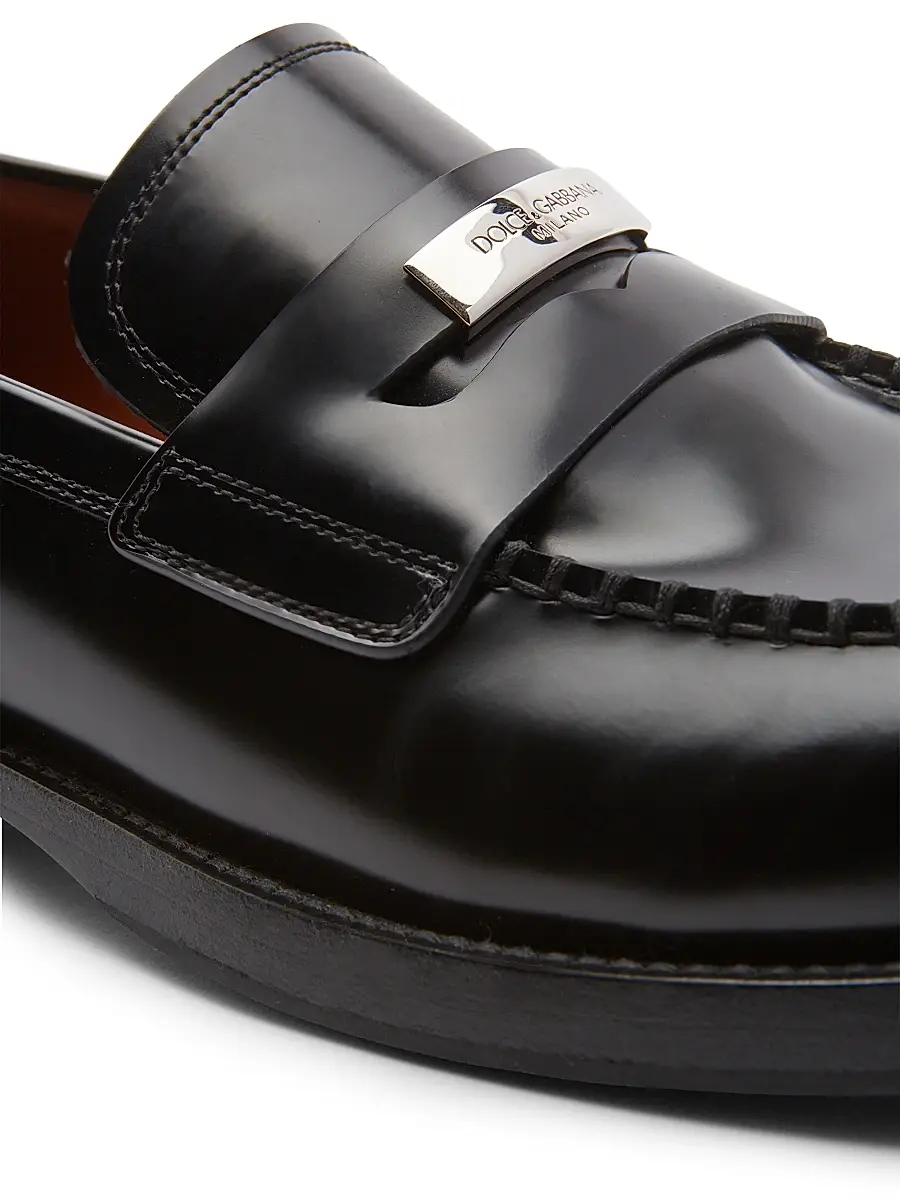 Dolce & Gabbana Men's Corsaro Patent Leather Penny Loafers | Thumbnail 5