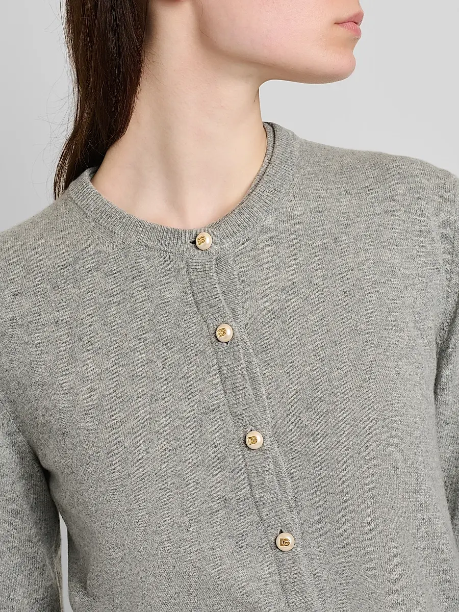 Dolce & Gabbana Women's Cashmere Crewneck Cardigan | Thumbnail 5
