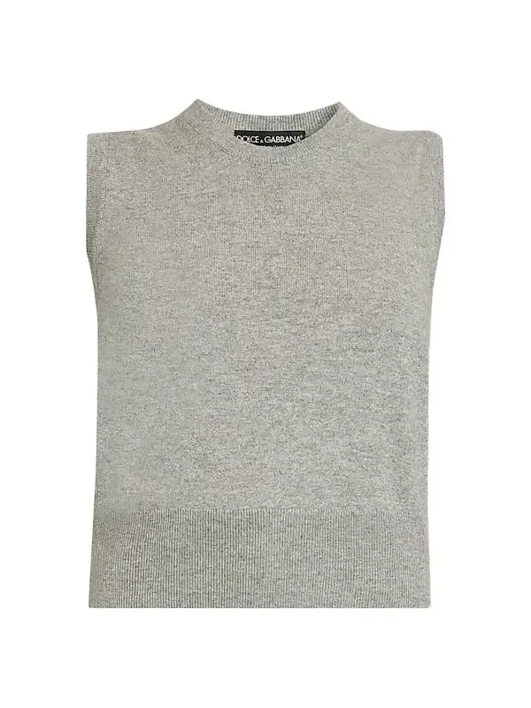 Women's Cashmere Knit Crewneck Tank Top Women's Cashmere Knit Crewneck Tank Top