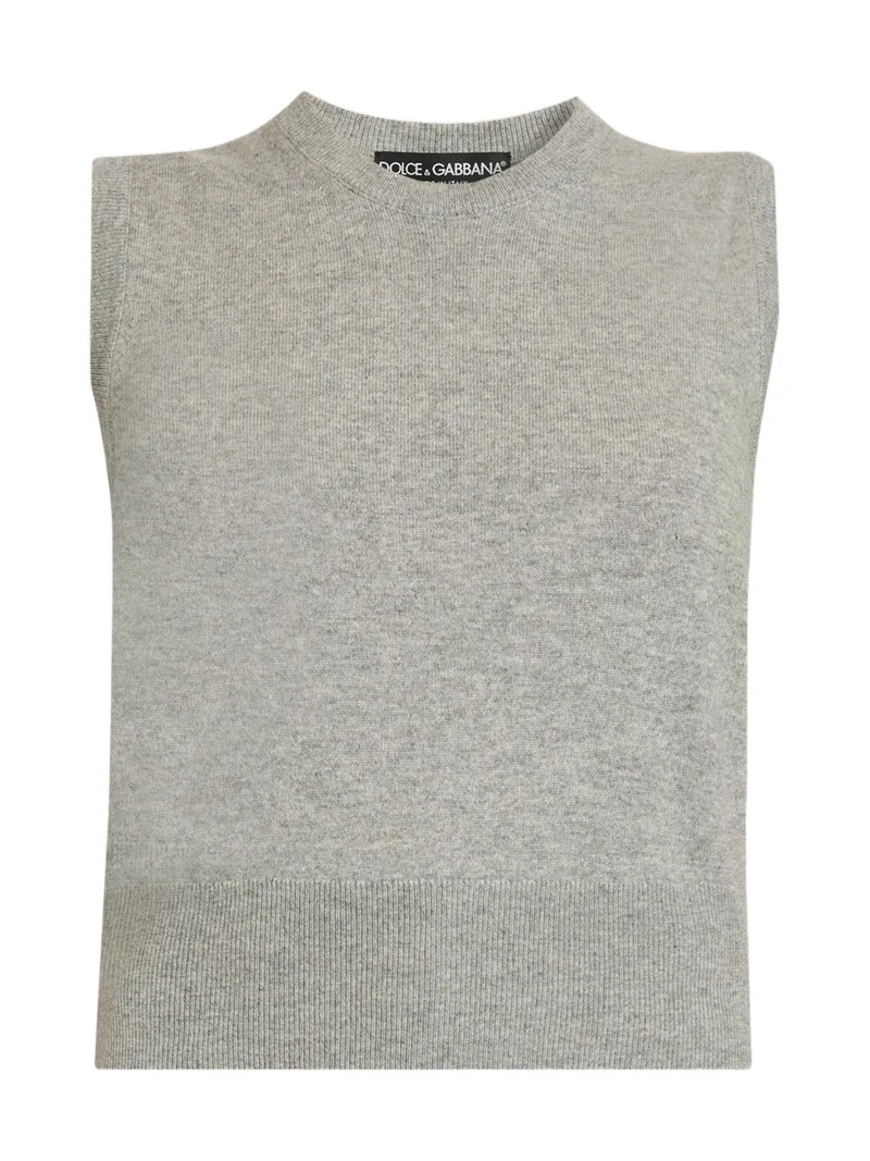 Dolce & Gabbana Women's Cashmere Knit Crewneck Tank Top