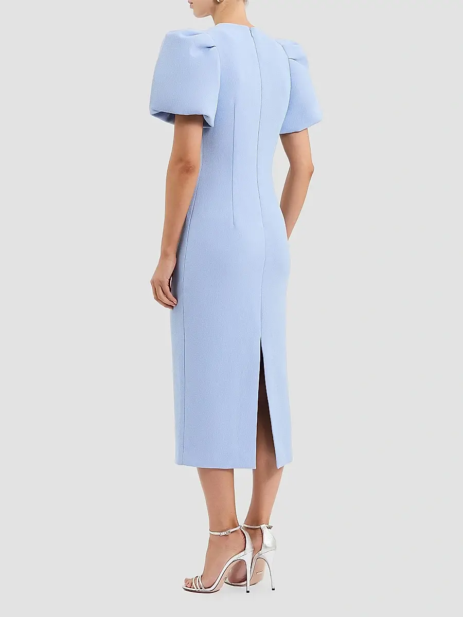 Rebecca Vallance Women's Aylin Embroidered Puff-Sleeve Midi-Dress | Thumbnail 3 Rebecca Vallance Women's Aylin Embroidered Puff-Sleeve Midi-Dress | Thumbnail 3