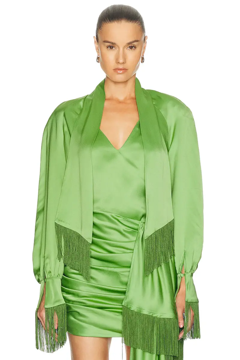 Rowen Rose Long Sleeve Fringe Top | Thumbnail 2 Rowen Rose Long Sleeve Fringe Top | Thumbnail 2