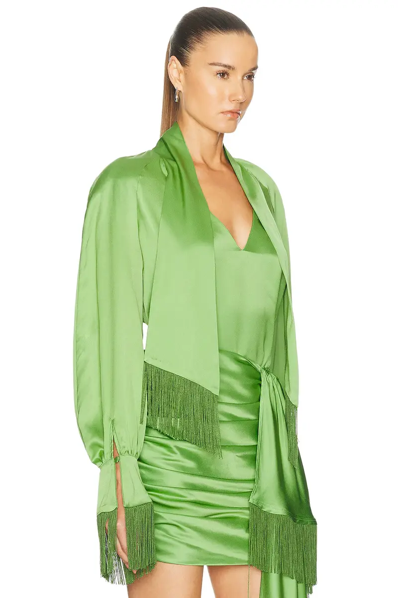 Rowen Rose Long Sleeve Fringe Top | Thumbnail 3 Rowen Rose Long Sleeve Fringe Top | Thumbnail 3