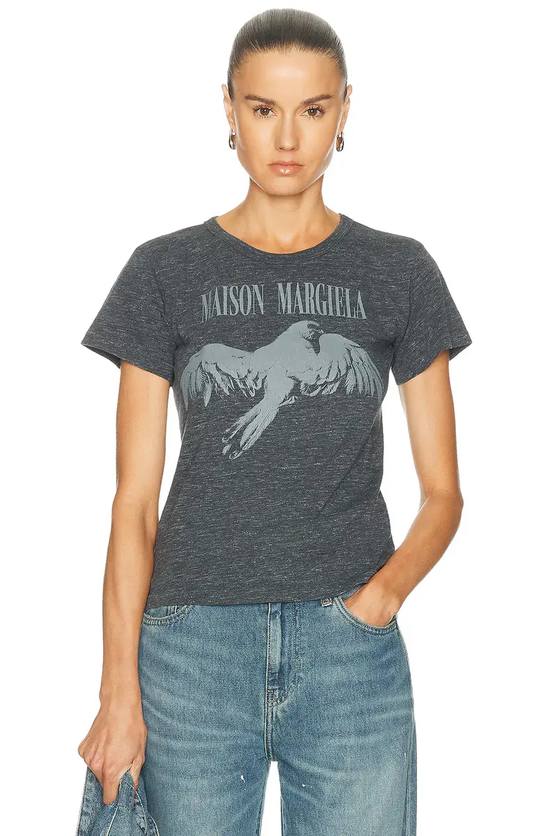 Maison Margiela Bird Fitted T-Shirt | Image 1 Maison Margiela Bird Fitted T-Shirt | Image 1