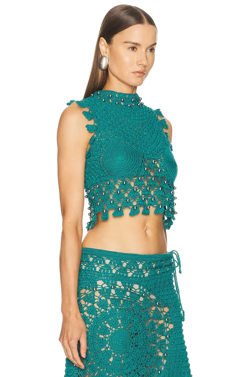 Rabanne Crochet Sleeveless Top | Thumbnail 2 Rabanne Crochet Sleeveless Top | Thumbnail 2