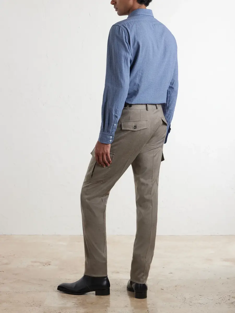 Slowear Tapered Wool-Blend Flannel Trousers - Men | Thumbnail 4 Slowear Tapered Wool-Blend Flannel Trousers - Men | Thumbnail 4