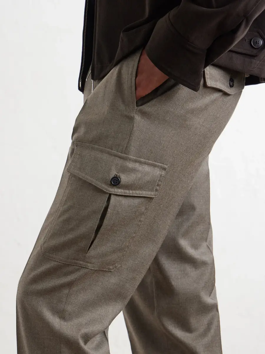 Slowear Tapered Wool-Blend Flannel Trousers - Men | Thumbnail 5 Slowear Tapered Wool-Blend Flannel Trousers - Men | Thumbnail 5